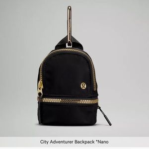 NWT Lululemon City Adventurer Backpack Nano black with gold